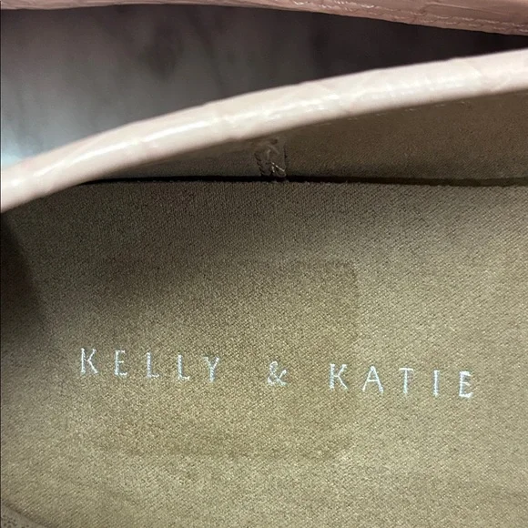 Kelly & Katie Blush Croc-Embossed Loafers - Picture 3 of 10
